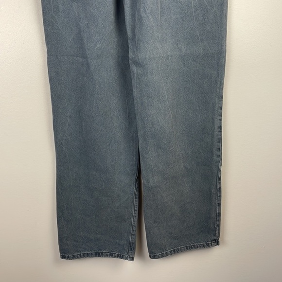 NWT ZARA Tailored Straight Mid Rise Worn Grey Jean SZ USA 6 EUR 38 Baggy - Picture 9 of 12